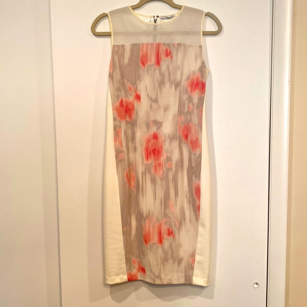 Excellent condition. T Tahari.  Midi dress.  Lined.  Full back zipper